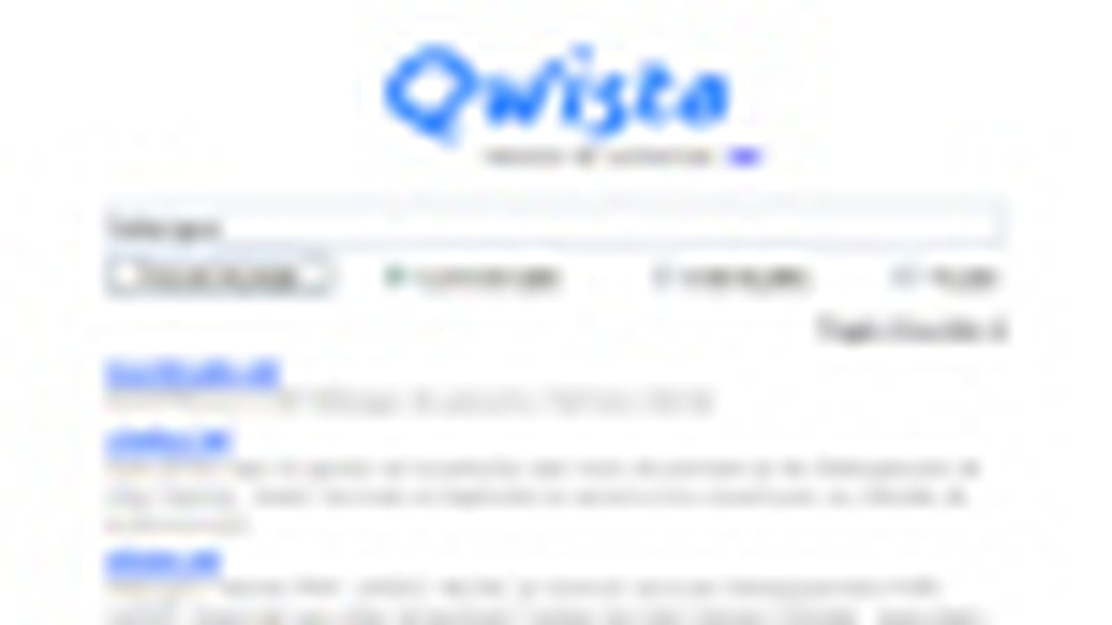 Qwista : à la recherche des sites en .tel