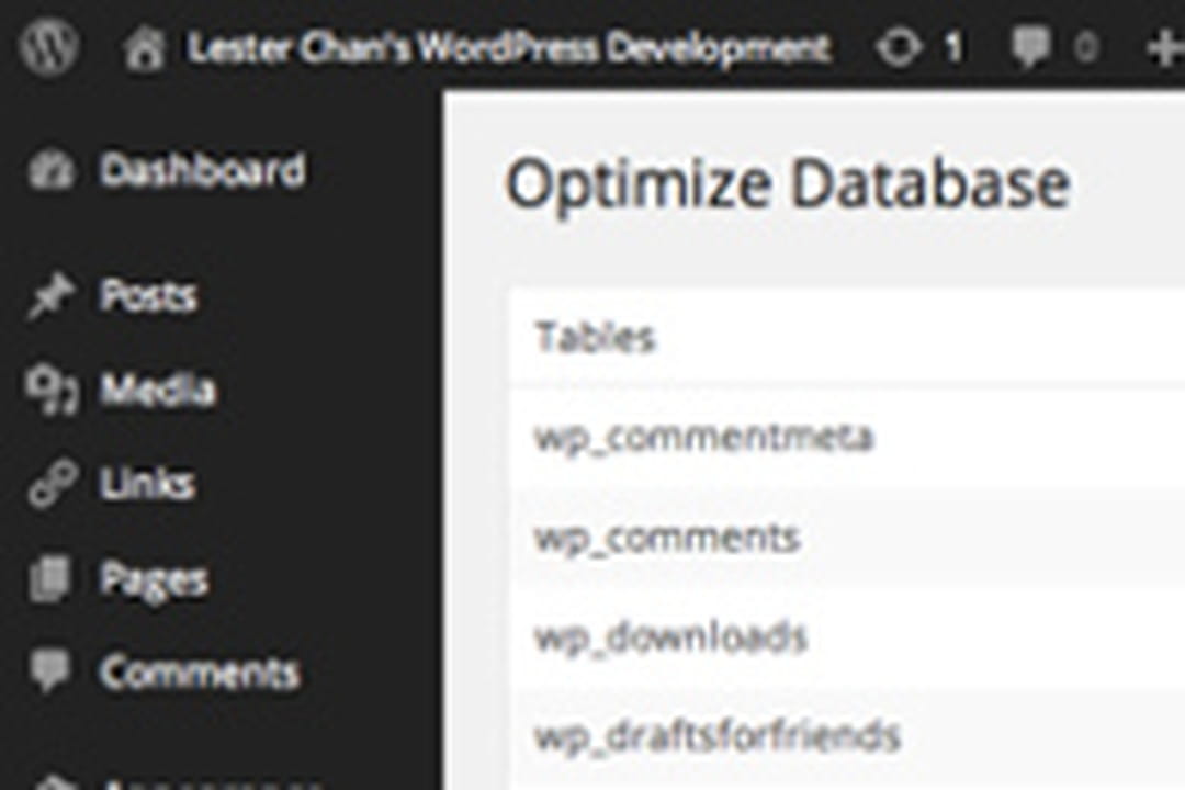 WP-DBManager pour optimiser les tables SQL