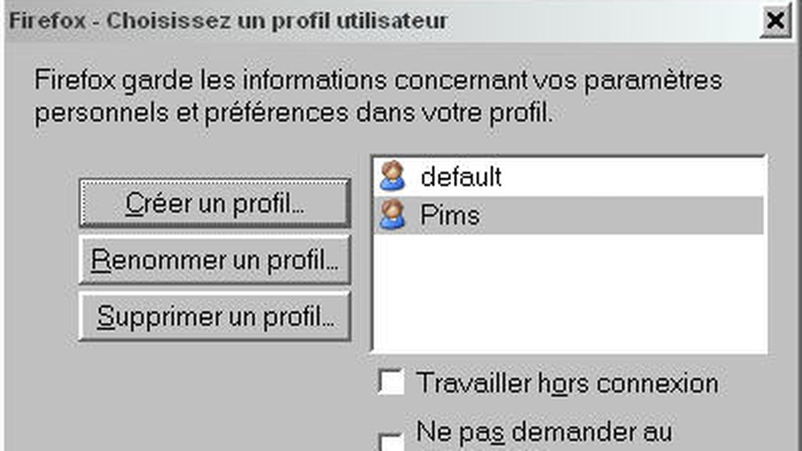 Créer des profils