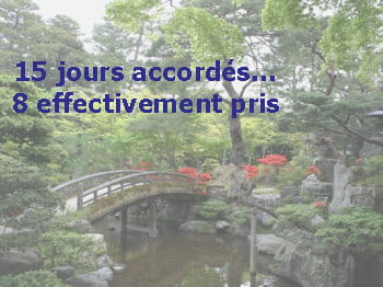 malgré un très faible nombre de jours de congés, les japonais gardent la zen