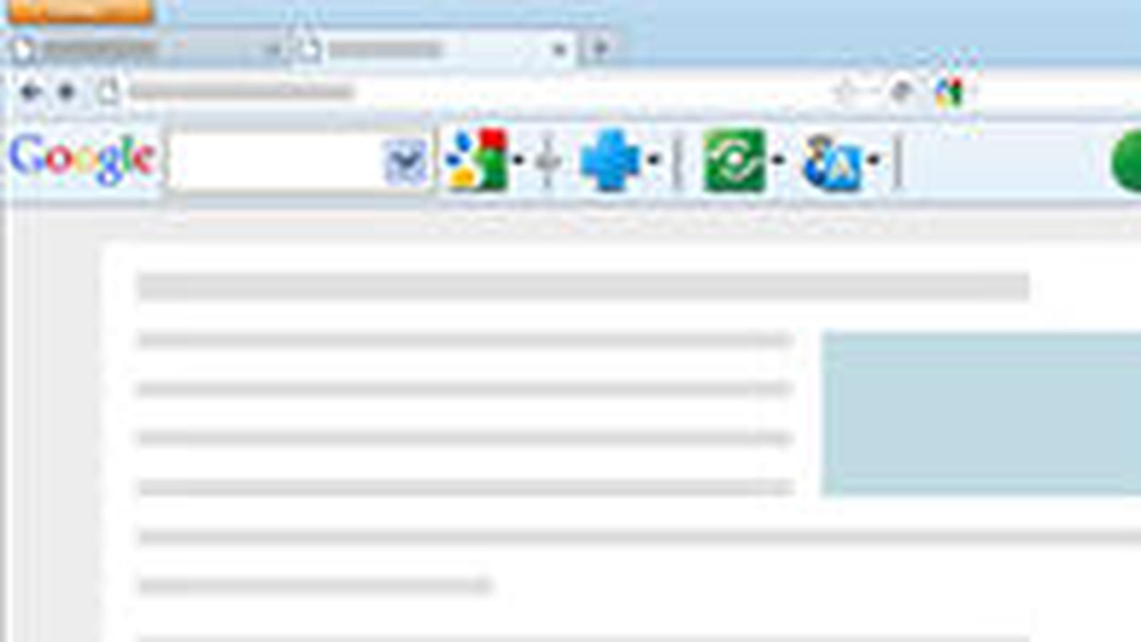 Barre d'outils Google