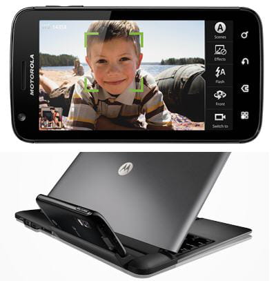 l'atrix et son support, permettant de le transformer en netbook