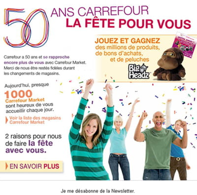 extrait de l'e-mailing de carrefour market 