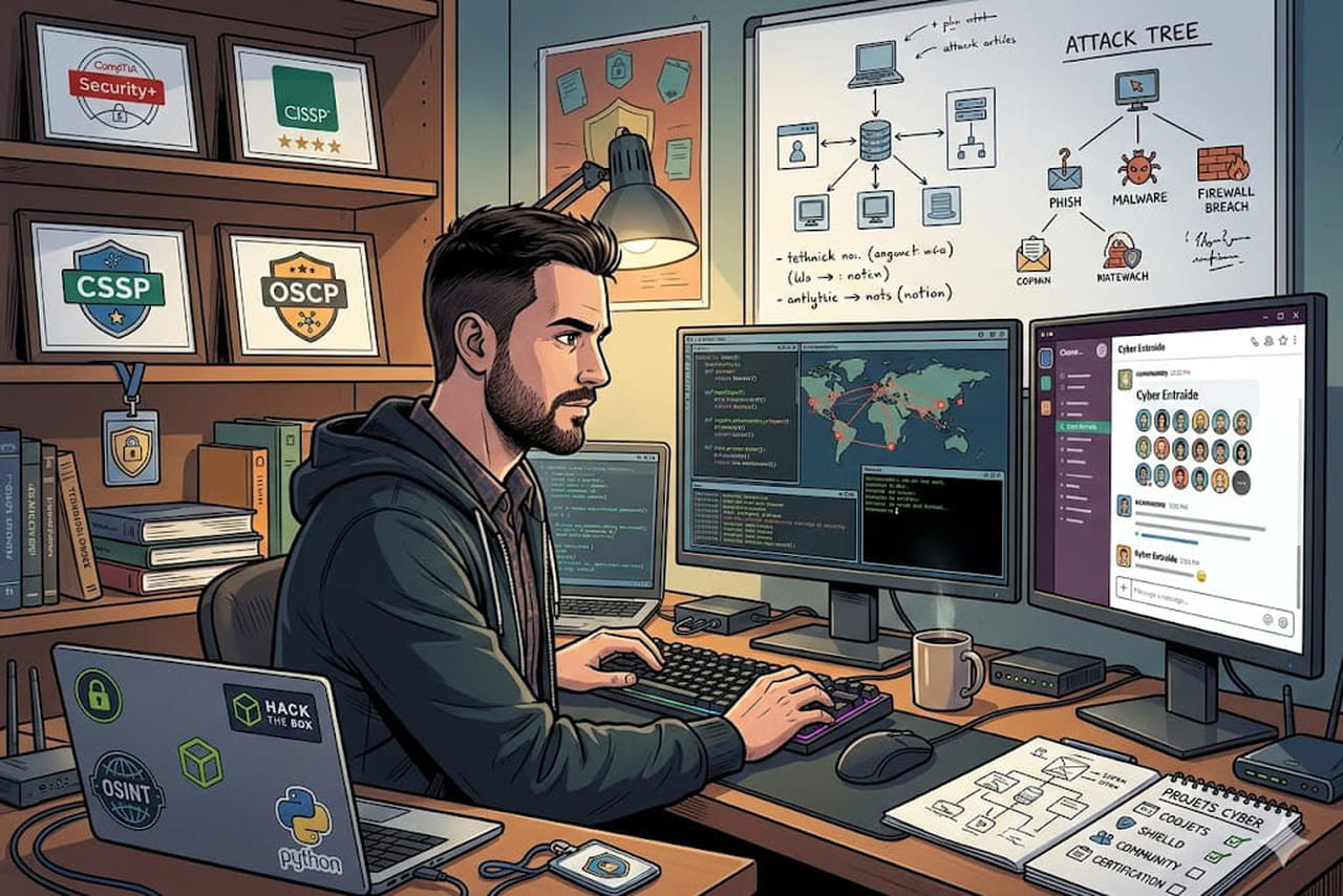 Il se reconvertit dans la cybersécurité en deux ans et sans diplôme : ses six conseils pour faire comme lui