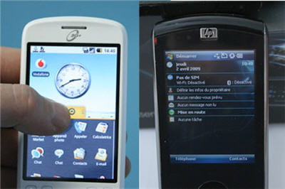 android contre windows mobile 6.1
