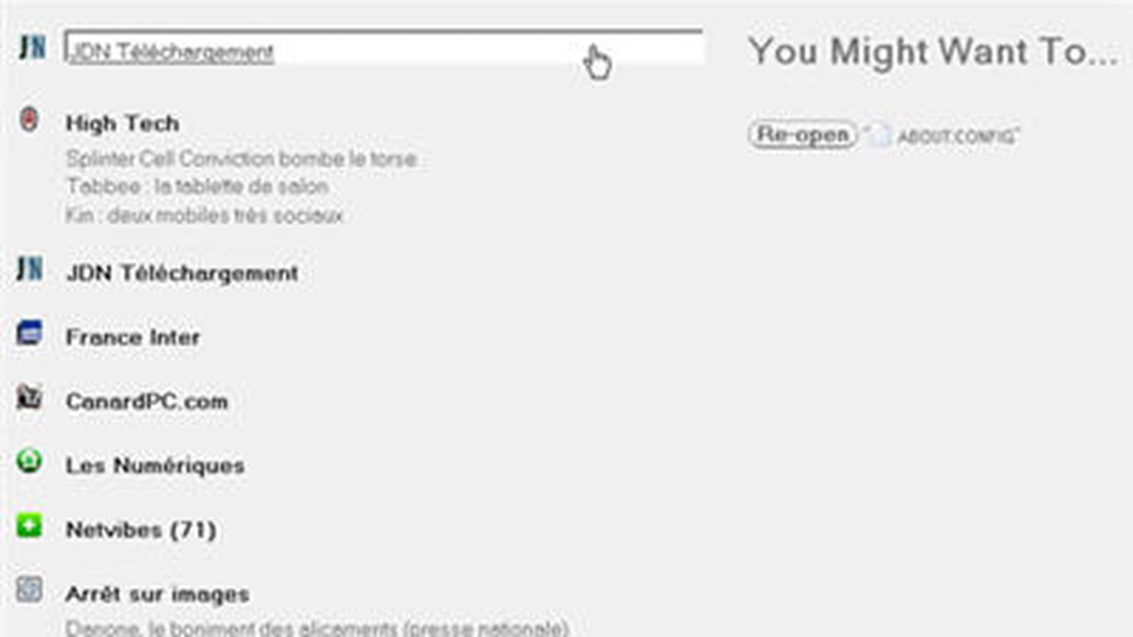 La fin des nouveaux onglets vides