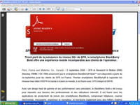 le lecteur de fichier pdf d'adobe