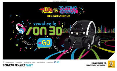 renault a pris le parti d'associer étroitement sa twizy à david guetta.