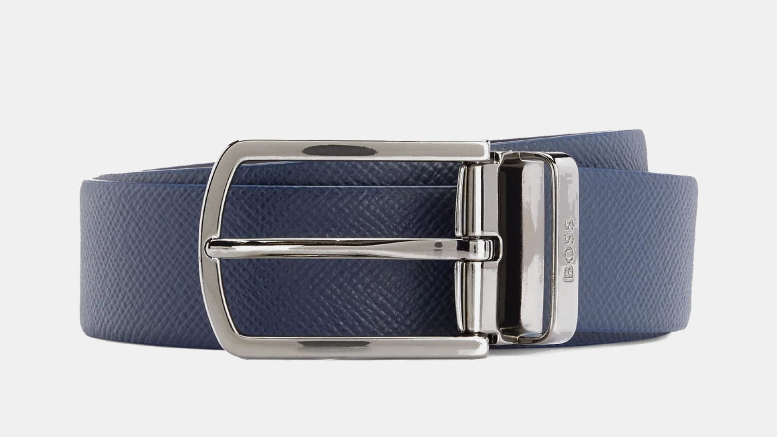 Ceinture réversible bleue