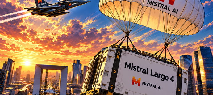 Mistral d&eacute;voile Mistral Large 4&nbsp;et sa recette magique pour rester dans la course &agrave; l'IA