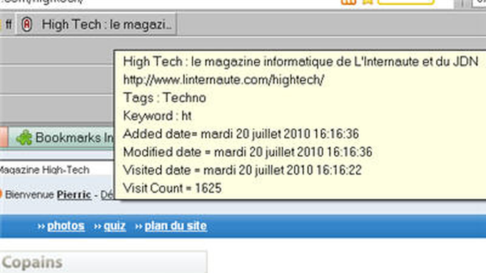 Tout sur vos favoris