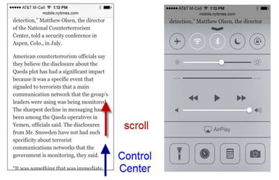 un control center parfois un peu envahissant. 