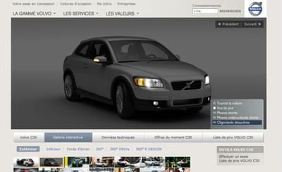 volvo permet d'interagir avec ses modèles, par exemple en allumant les phares