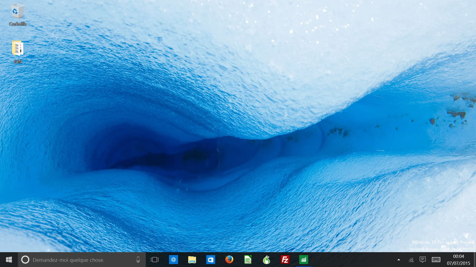 Ecran desktop