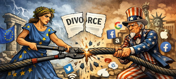 Les pays europ&eacute;ens entament (difficilement) leur divorce avec la tech am&eacute;ricaine