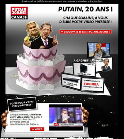 la campagne canal + 'putain 20 ans !'