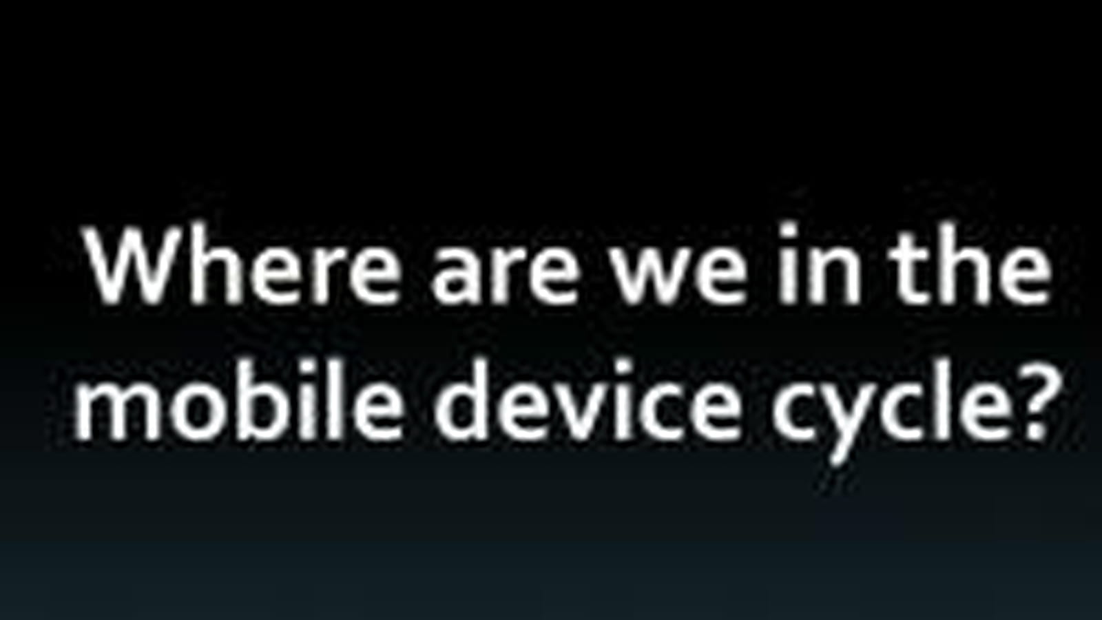 Cycle du mobile