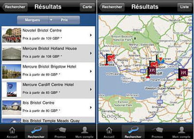 l'application iphone d'accorhotels.com 