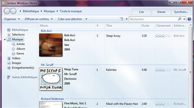 windows media player reste franchement moins évolué que l'interface media center