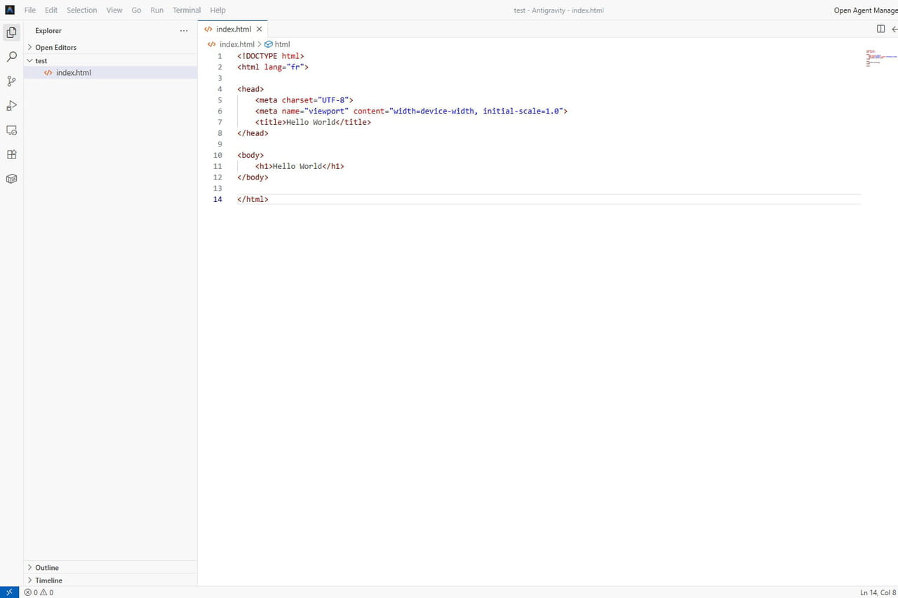 Antigravity : on a testé l'IDE IA de Google