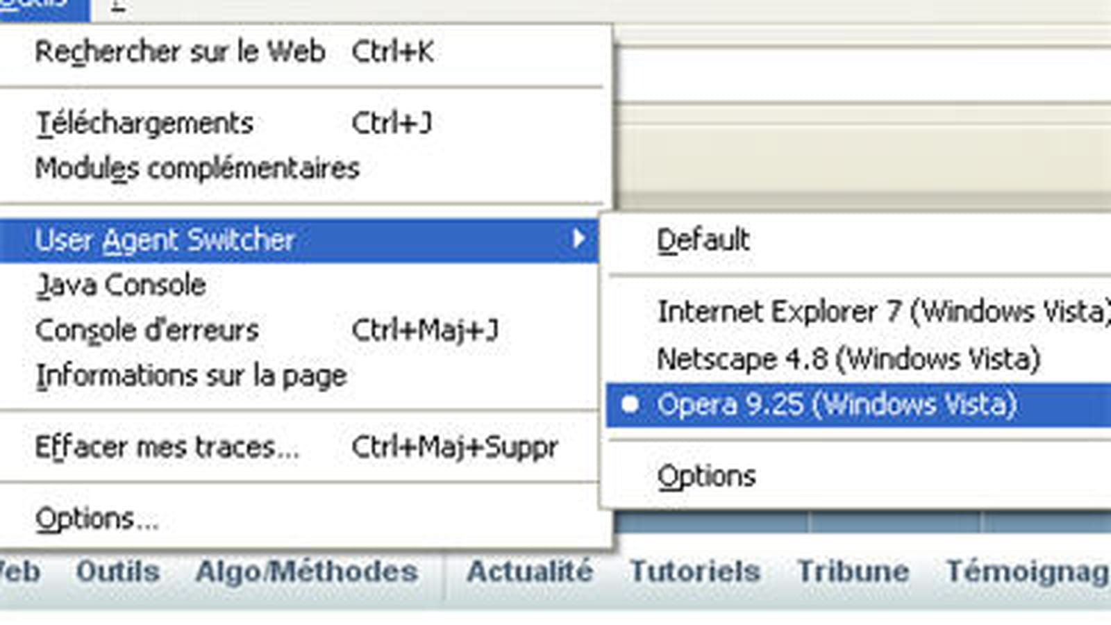 User Agent Switcher