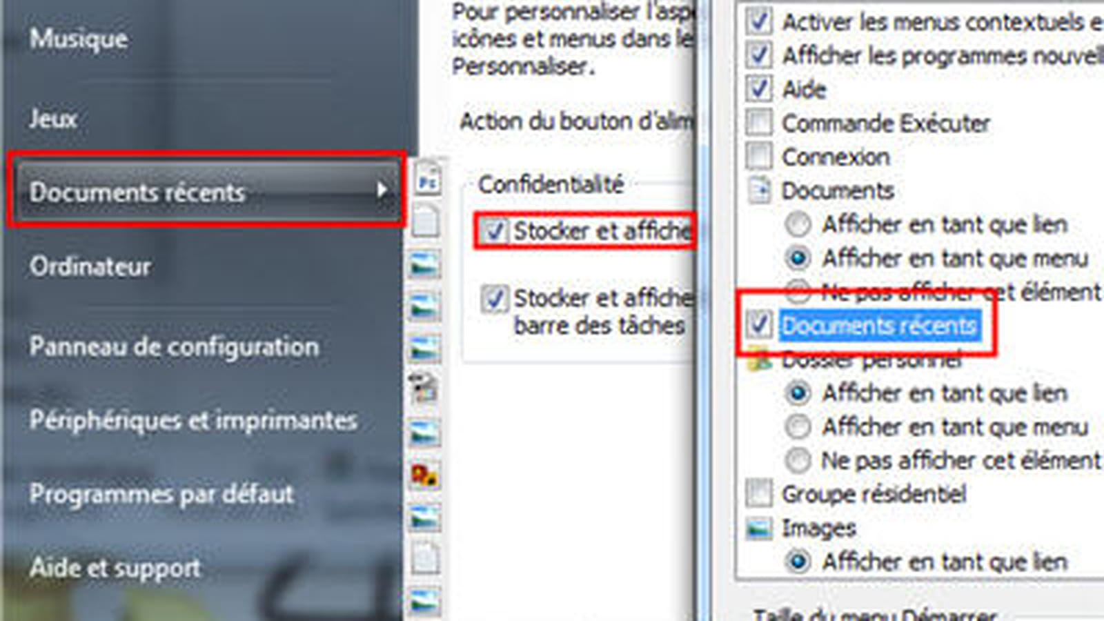 Afficher ses documents récents