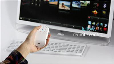 une souris-télécommande-téléphone voip pour ce pc tout en un
