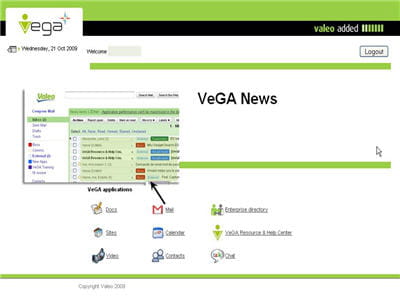 interface des google apps chez valeo.