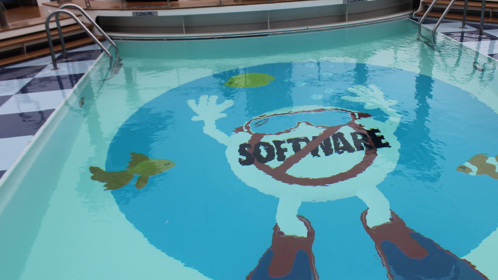 "No Software" dans la piscine