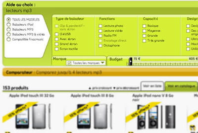 outil d'aide au choix de fnac.com
