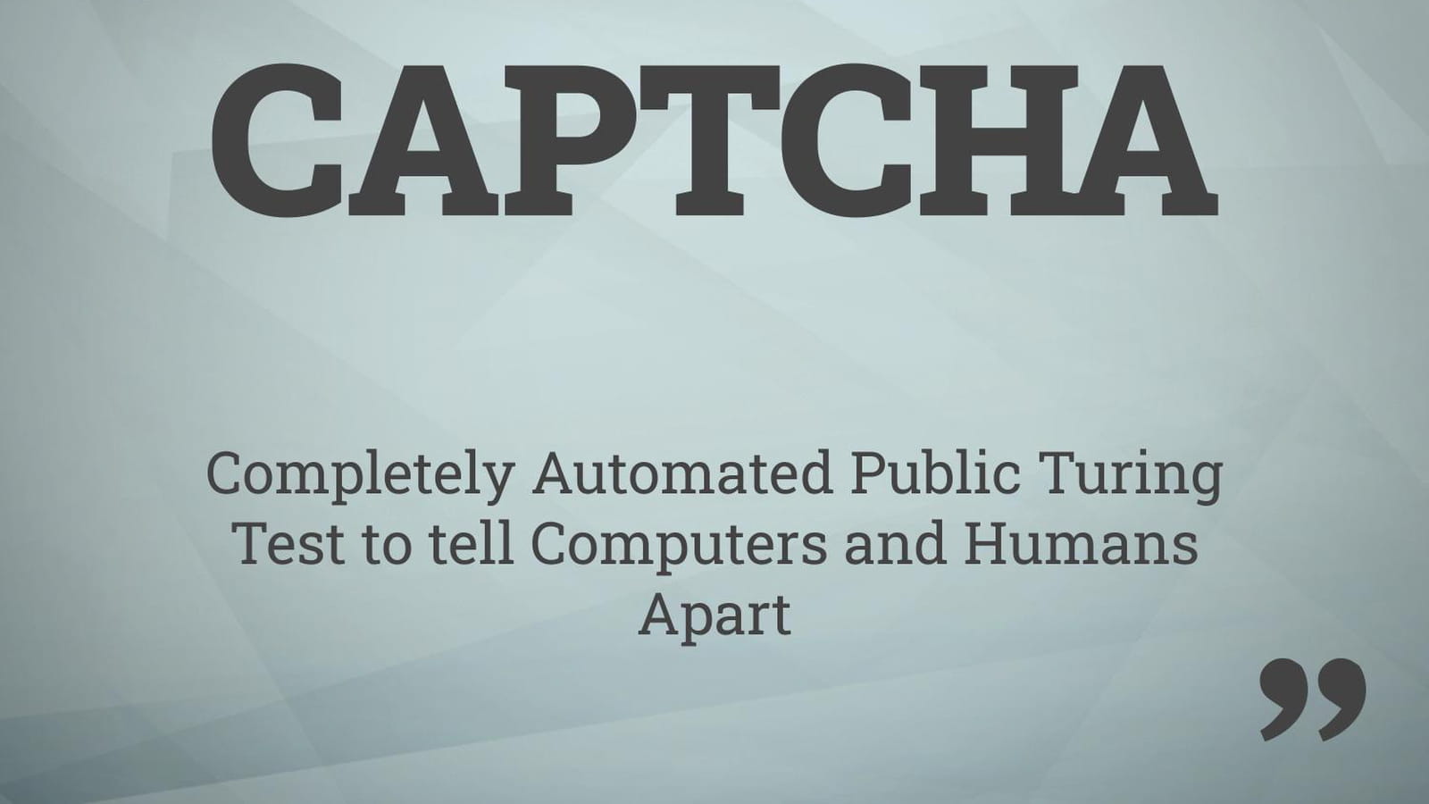 CAPTCHA