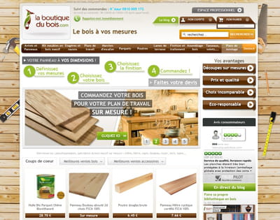 page d'accueil de laboutiquedubois.com