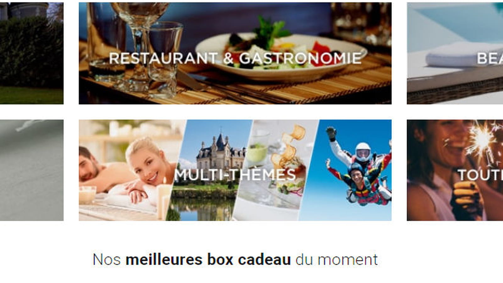 Coffrets cadeaux expérience