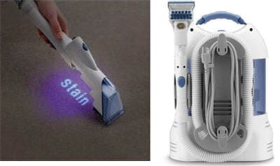 la lampe éclaire les traces organiques, comme les outils de la police