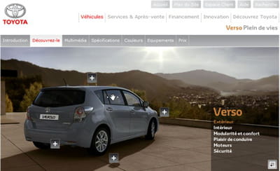 toyota a particulièrement soigné ses vues 360°.