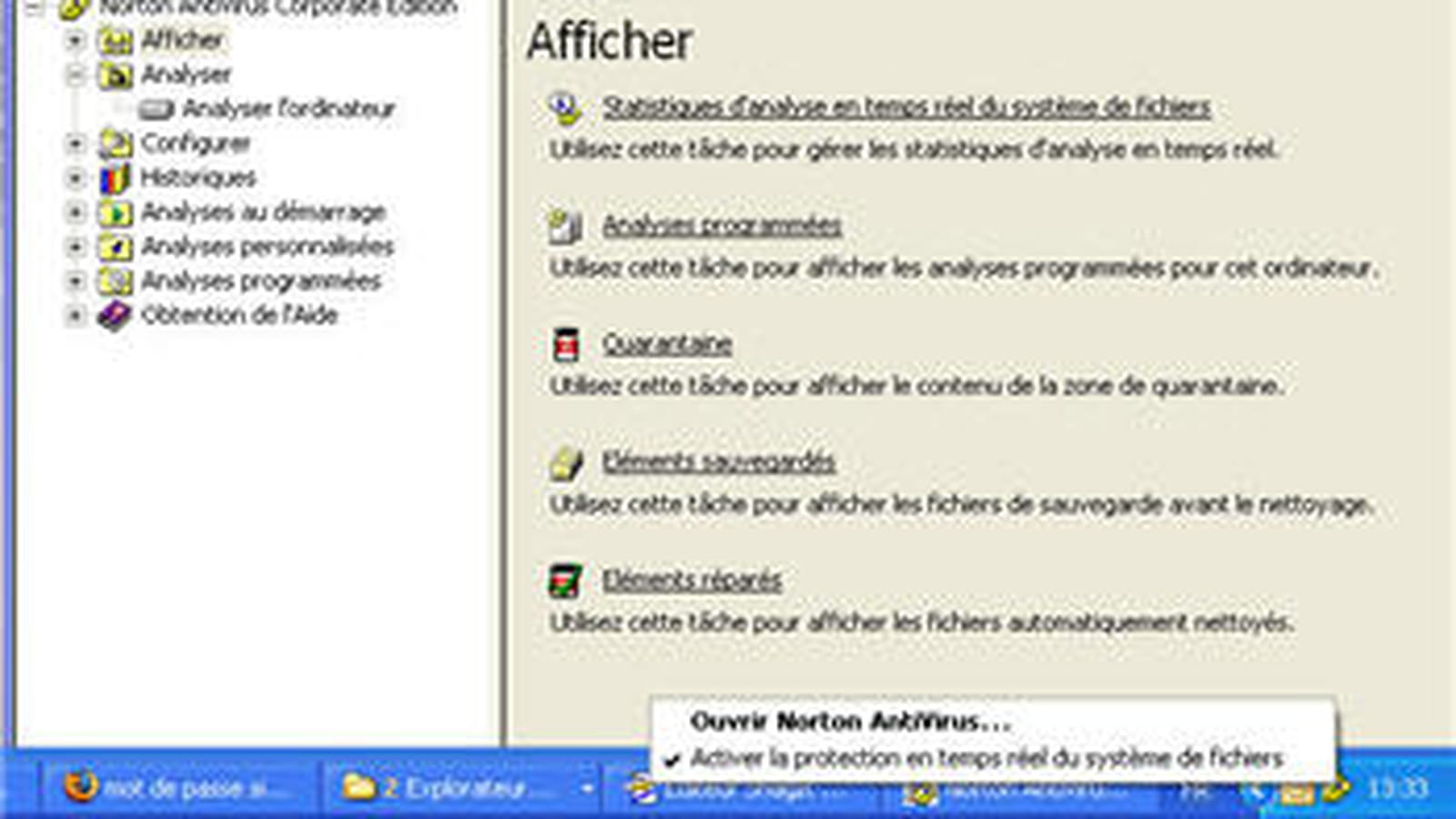Désactivation de l'antivirus