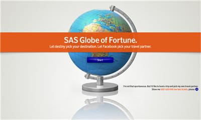 globe of fortune de scandinavian airlines sweden. 