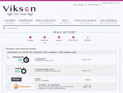 le site marchand de viksen intègre colisweb à ses options de livraison