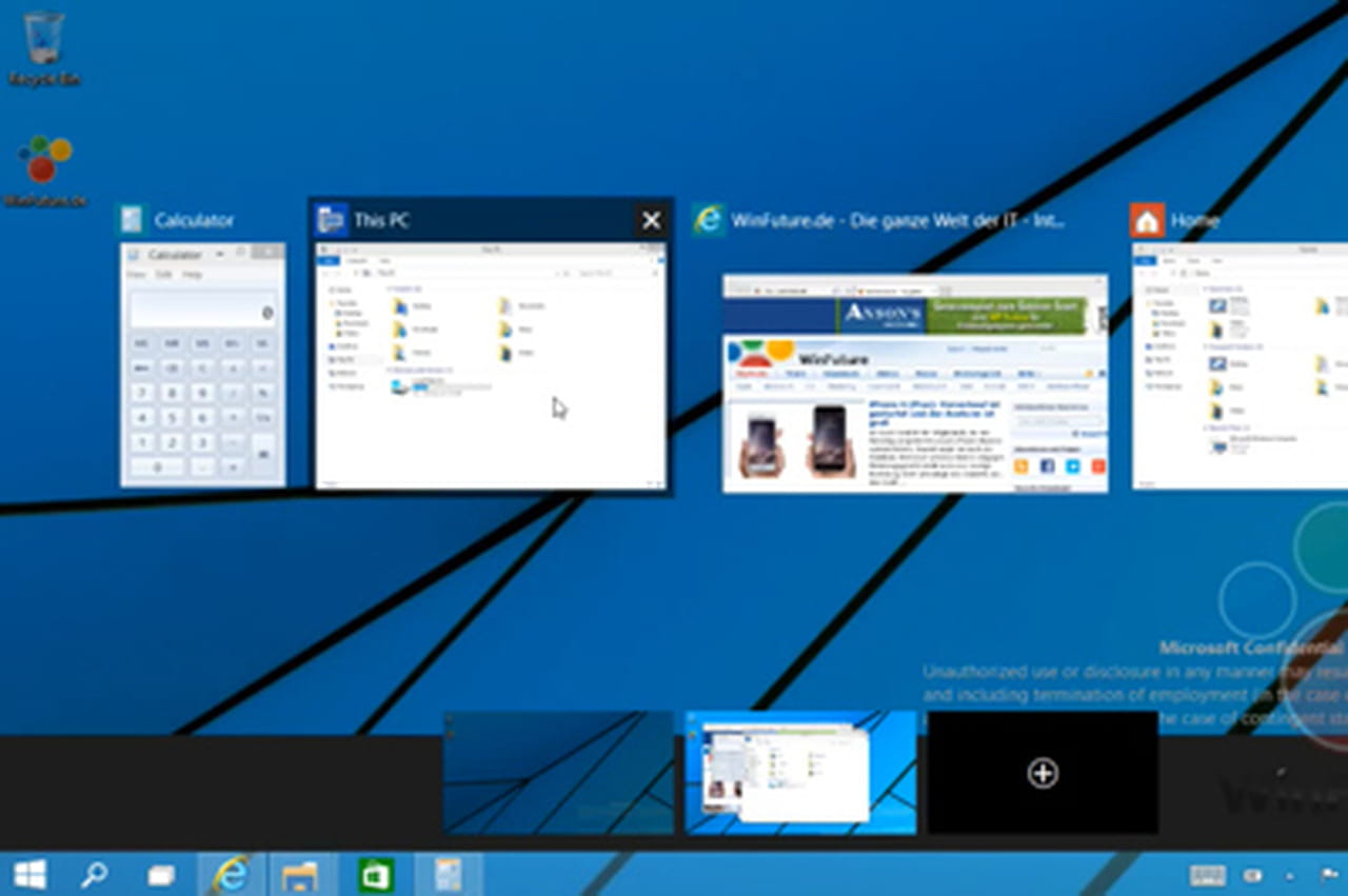 Windows 10 le desktop virtuel révélé en vidéo