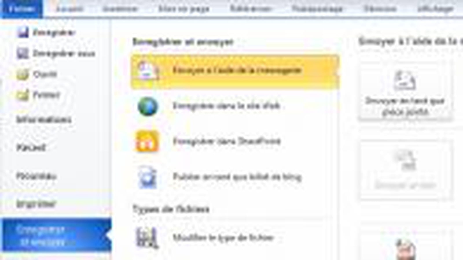 Word en pièce jointe