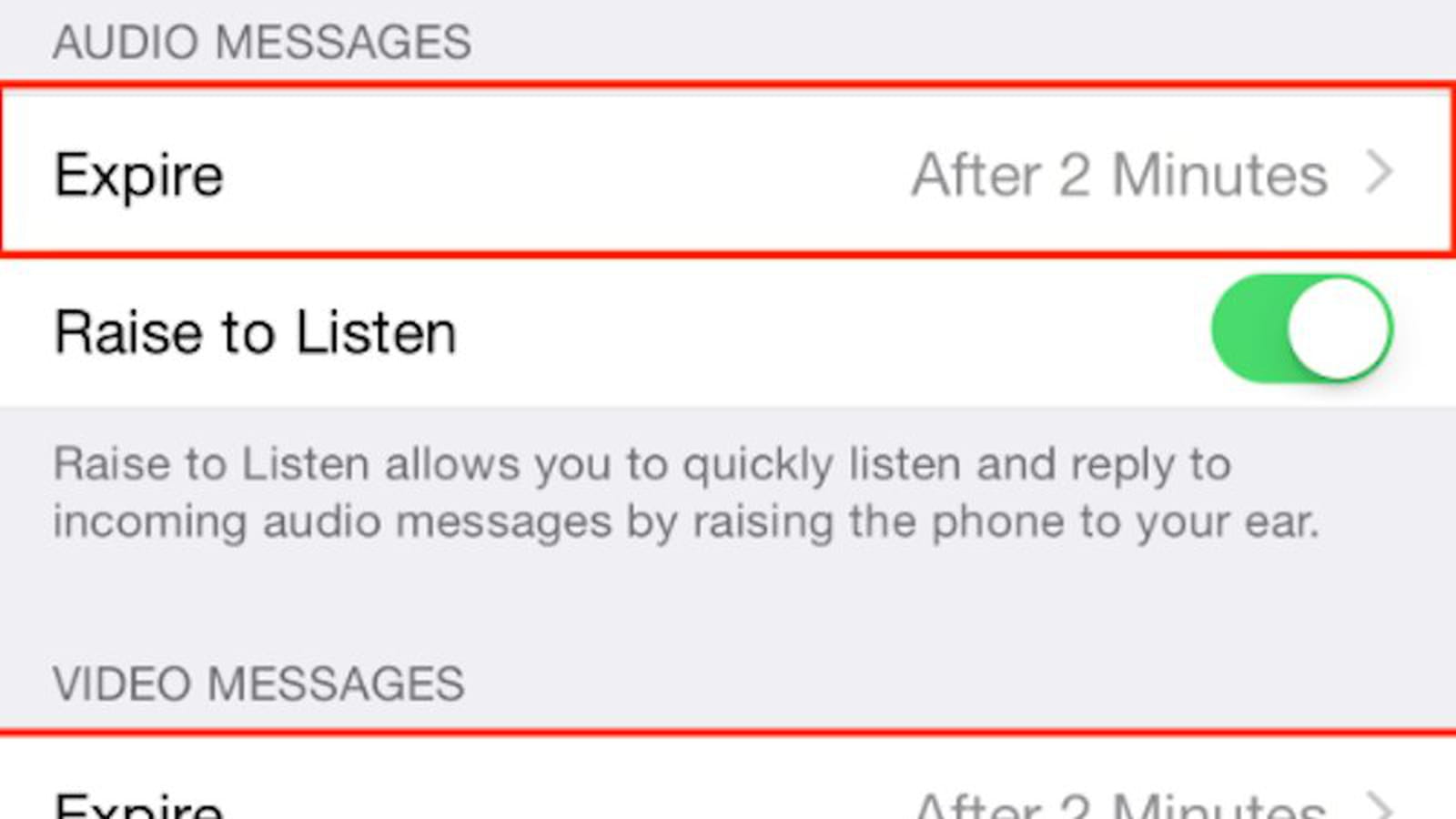Envoyer des messages audio et vidéo qui s'autodétruisent