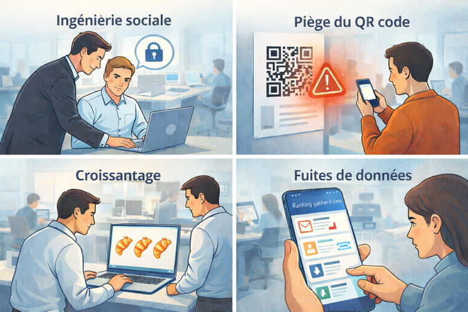 4&nbsp;m&eacute;thodes choc pour sensibiliser &agrave; la cybers&eacute;curit&eacute;, du croissant pi&eacute;g&eacute; au faux QR code du CSE