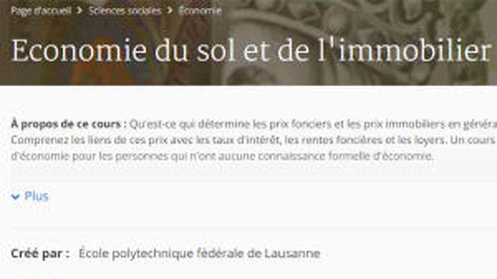 Economie du sol 1