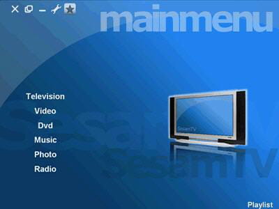 menu général du logiciel sesamtv