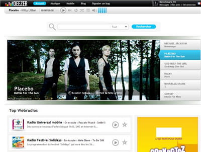 nouvelle page d'accueil de deezer