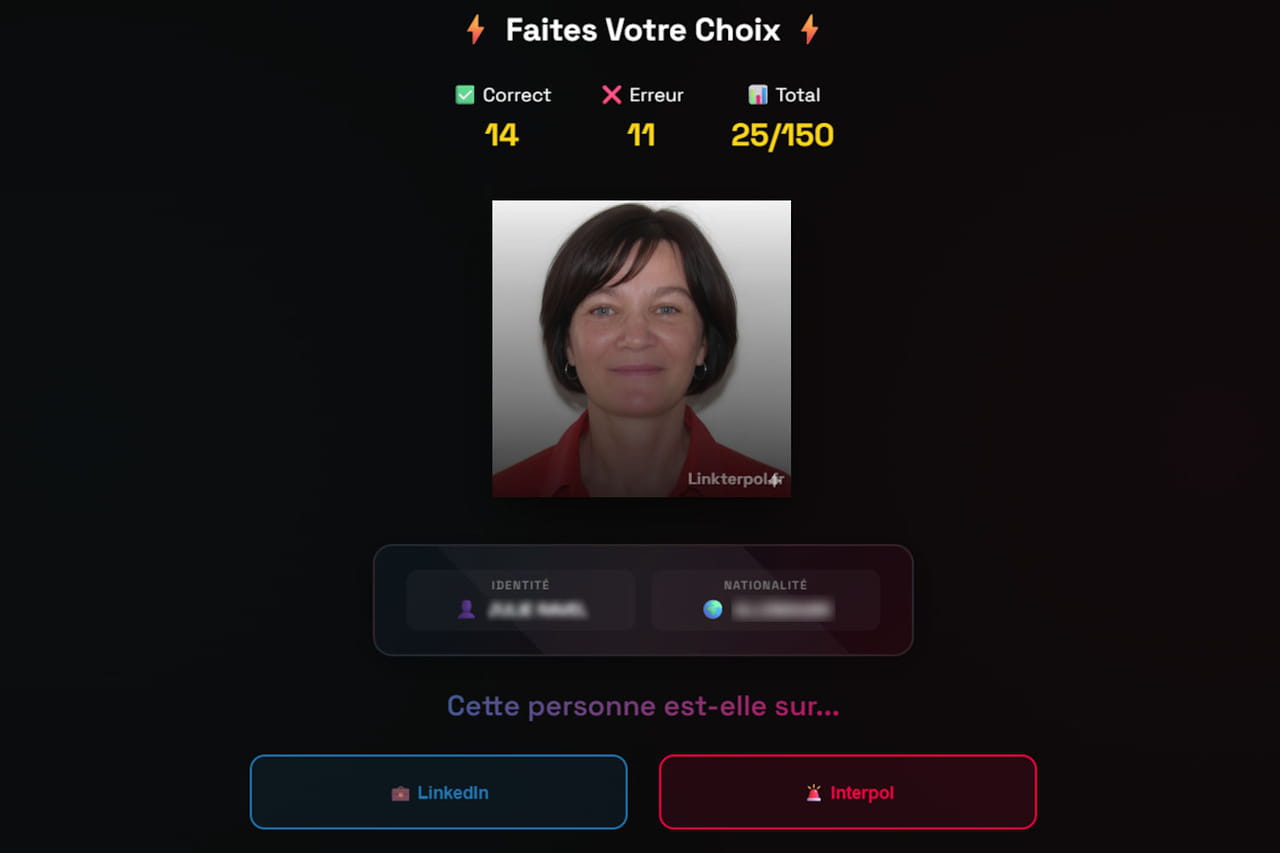 LinkedIn ou Interpol ? Ce jeu vous met au défi de deviner d'où vient cette photo