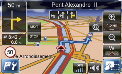 le service gps est presque trop complet, mais on peut régler l'affichage