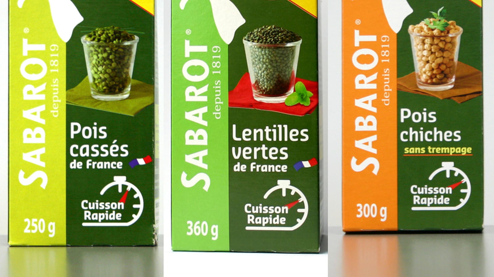 Légumes secs à cuisson rapide