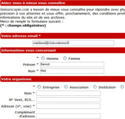 l'inscription à une newsletter est un moment idéal pour récolter des