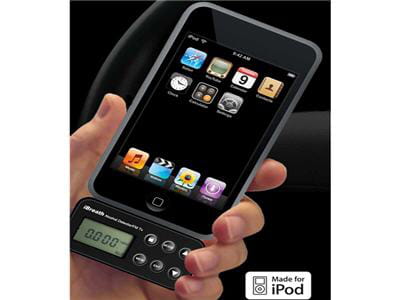 l'alcootest se branche comme un récepteur fm sur ipod et iphone